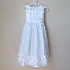 White Dress for Little Girls Baptism or Flower Girl Wedding Party